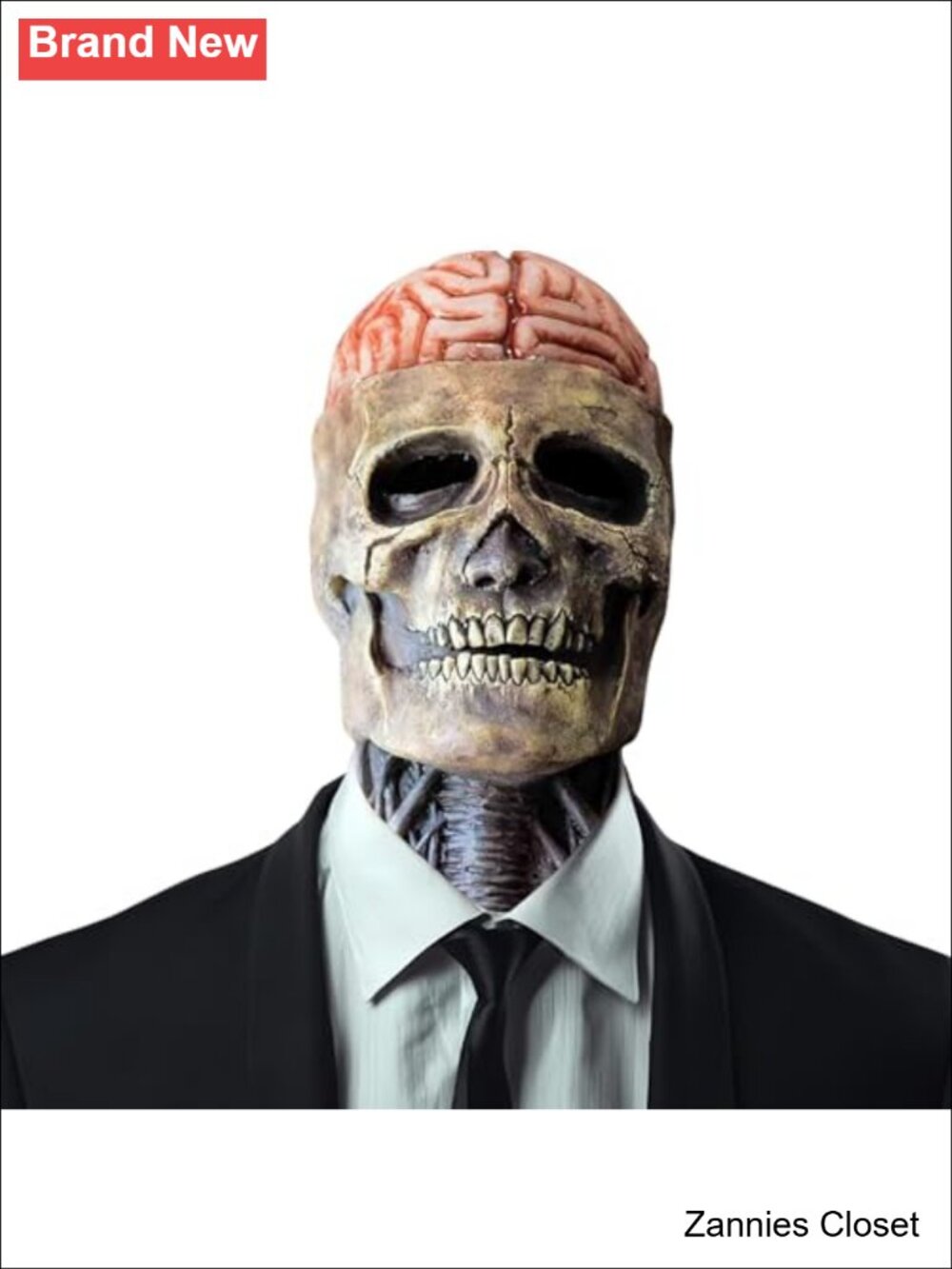 👻 Scary Realistic Latex Skull Mask Movable Jaw Full Head Halloween Cosplay Prop